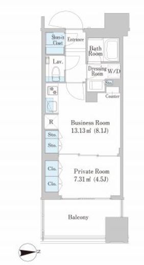 シティタワー銀座東 2階 間取り図