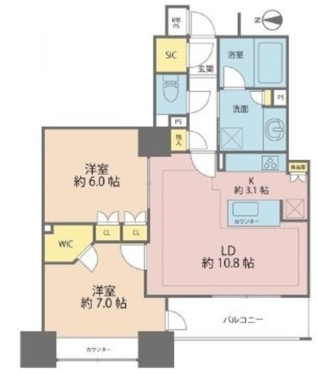 ライオンズ四谷タワーゲート 11階 間取り図