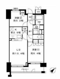 御殿山ハウス 6階 間取り図