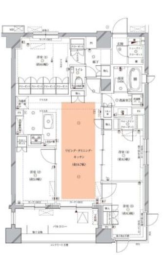 オーパスレジデンス目黒洗足 603 間取り図
