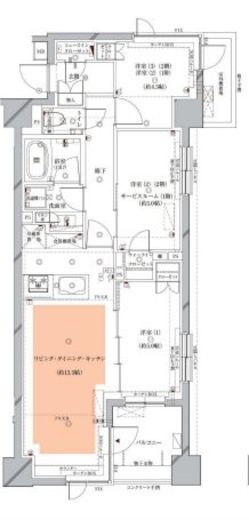 オーパスレジデンス目黒洗足 207 間取り図