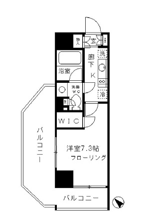 パークリュクス渋谷北参道mono 5階 間取り図