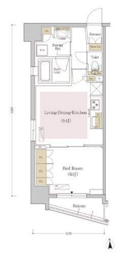 アーバネックス銀座東3 901 間取り図