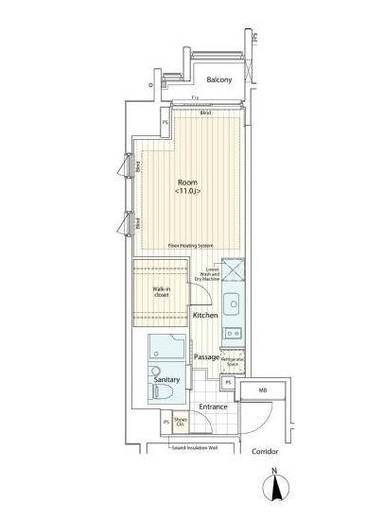 カスタリア麻布十番2 706 間取り図