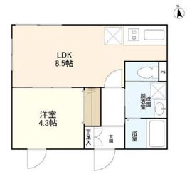 ウェルスクエアイズム中野坂上 201 間取り図