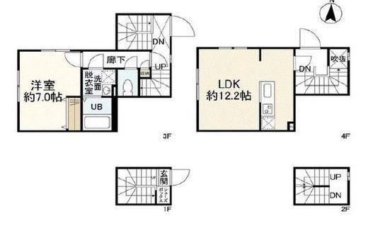 ウェルスクエアイズム四谷大京町 301 間取り図