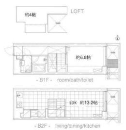 アプリーレ赤坂 1F1 間取り図