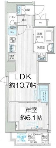 トモヤレジデンス蔵前 401 間取り図