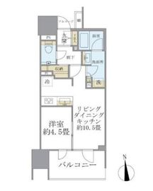 プラウド新宿牛込柳町 3階 間取り図