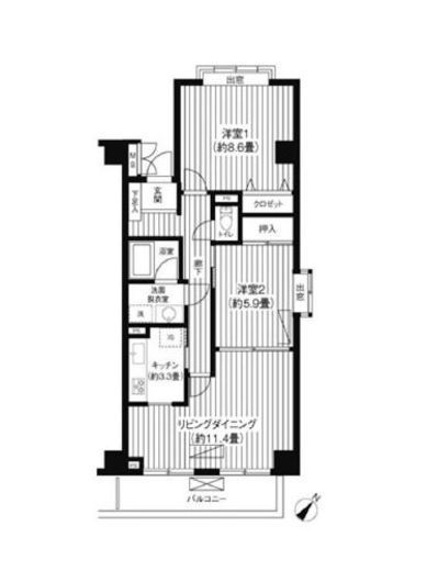 メゾン芝浦 305 間取り図