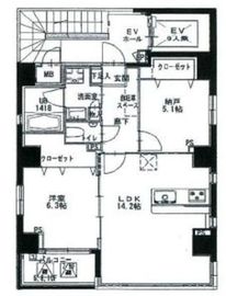 ウィステリア銀座 701 間取り図