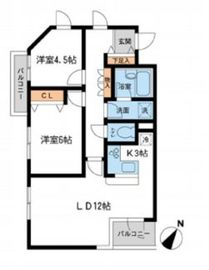ローレルフラット 405 間取り図