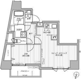 オープンレジデンシア文京六義園 9階 間取り図