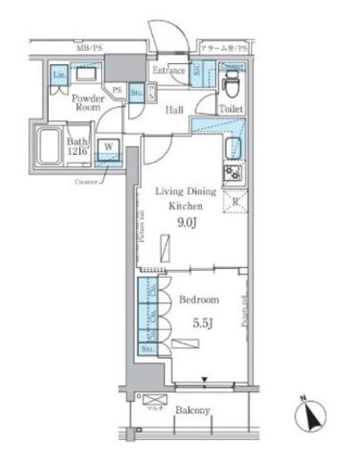 パークアクシス浅草レジデンス 1108 間取り図