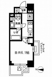 レジディア新宿イースト3 204 間取り図