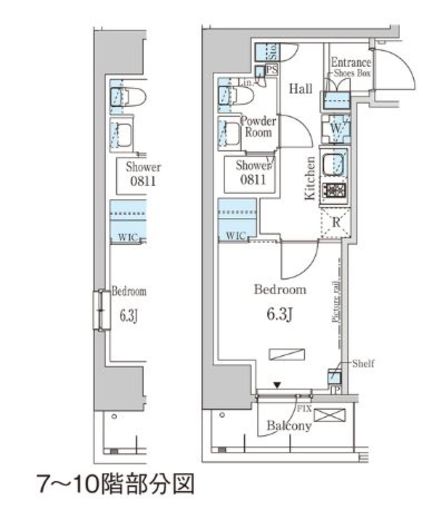 パークアクシス押上サウス 606 間取り図