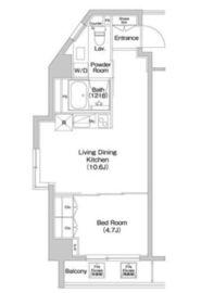 コンフォリア西新宿 701 間取り図