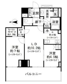 ザ・パークハウス恵比寿 7階 間取り図