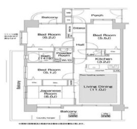 コンフォリア板橋仲宿 1301 間取り図