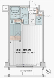 カスタリア三宿 505 間取り図