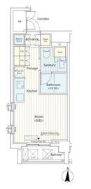 カスタリア菊川 206 間取り図