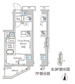 パークアクシス木場キャナルイースト 204 間取り図