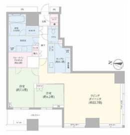 勝どきザ・タワー 14階 間取り図