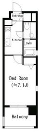 MFPRコート蒲田 706 間取り図