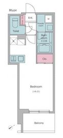 ライトテラス上野 602 間取り図