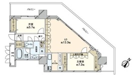 ユニゾンタワー 3101 間取り図