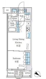 ライズ代々木3 202 間取り図