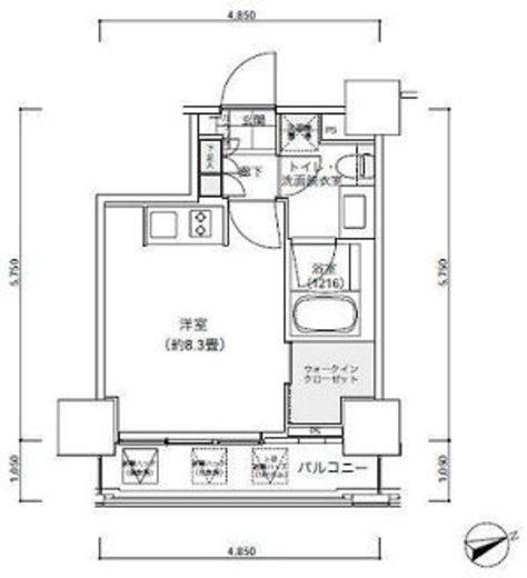パークキューブ愛宕山タワー 1405 間取り図