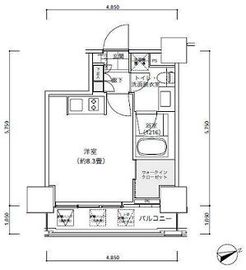 パークキューブ愛宕山タワー 1405 間取り図