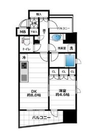 クオリア銀座3丁目 4階 間取り図