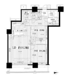 ベイクレストタワー 13階 間取り図