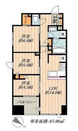 シティハウス東京八重洲通り 6階 間取り図