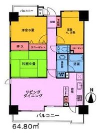 ルイシャトレ門前仲町 6階 間取り図