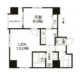 エスペランサK錦糸町 1403 間取り図