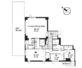 エスティメゾン元麻布 401 間取り図