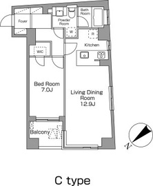 レジディア恵比寿南 305 間取り図