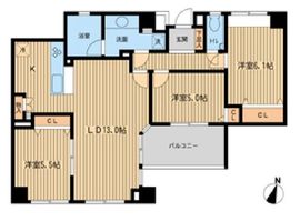 HF学芸大学レジデンス2 203 間取り図