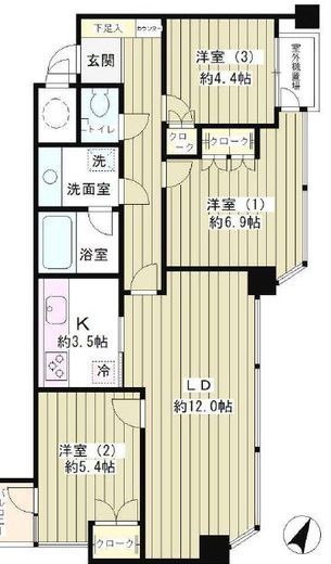 ニチレイ明石町レジデンス 1601 間取り図