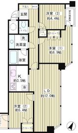 ニチレイ明石町レジデンス 1601 間取り図