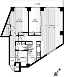 グラマシー恵比寿 708 間取り図