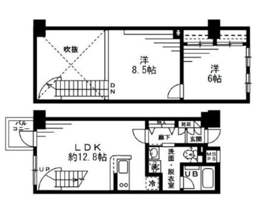 レジディア六本木檜町公園 413 間取り図