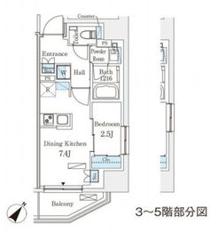 パークアクシス赤坂 701 間取り図