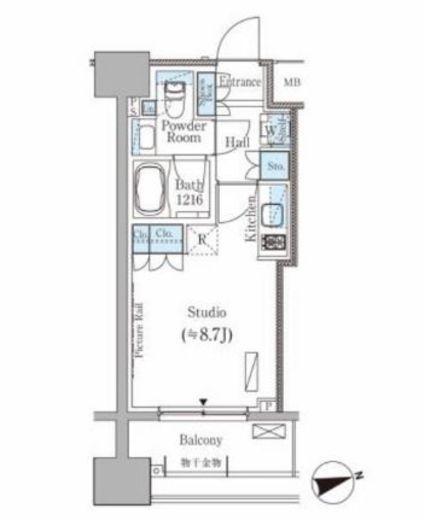 パークアクシス御茶ノ水ヒルトップ 403 間取り図