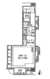 シティコート目黒 3-319 間取り図