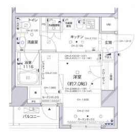 パレステュディオ新宿パークサイド 8階 間取り図