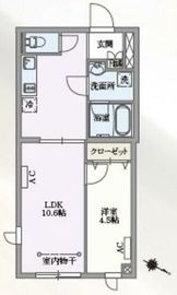 パセオ目黒 402 間取り図